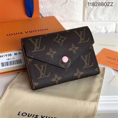 lv wallet with pink interior